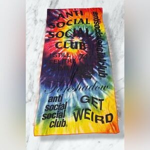 anti social social club “identity crisis” tie dye towel